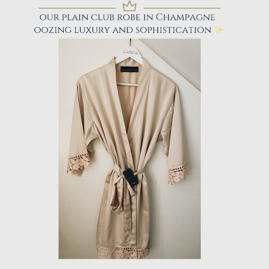 Satin Robe - Champagne