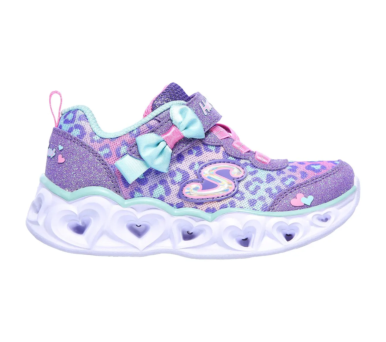 Skechers Infant Heart Lights Girls Trainers - Pink