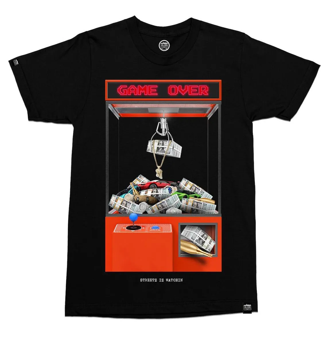 Streetz Iz Watchin Men's Arcade Game Over T-Shirt