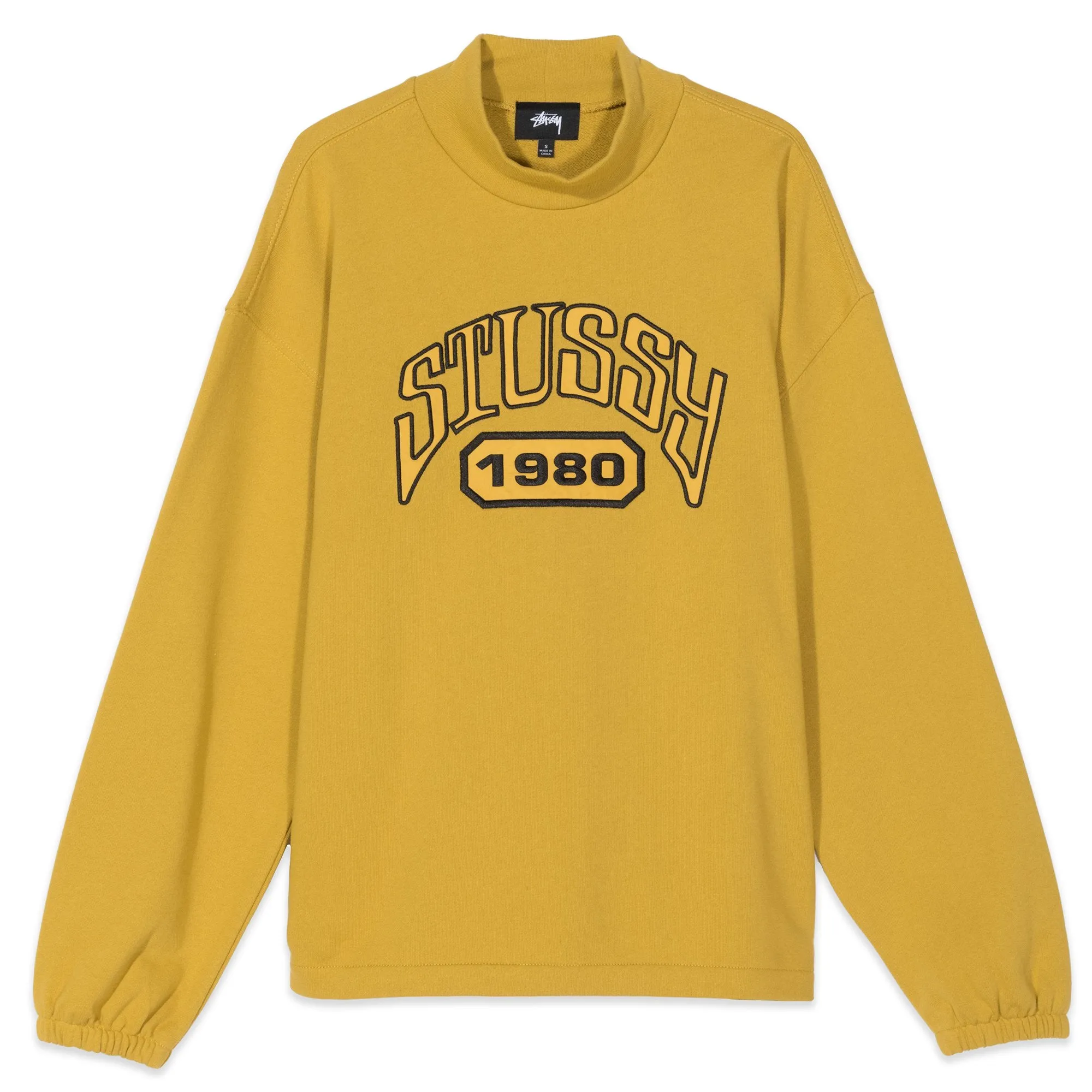 Stussy Tribute Terry Mock Neck Mustard