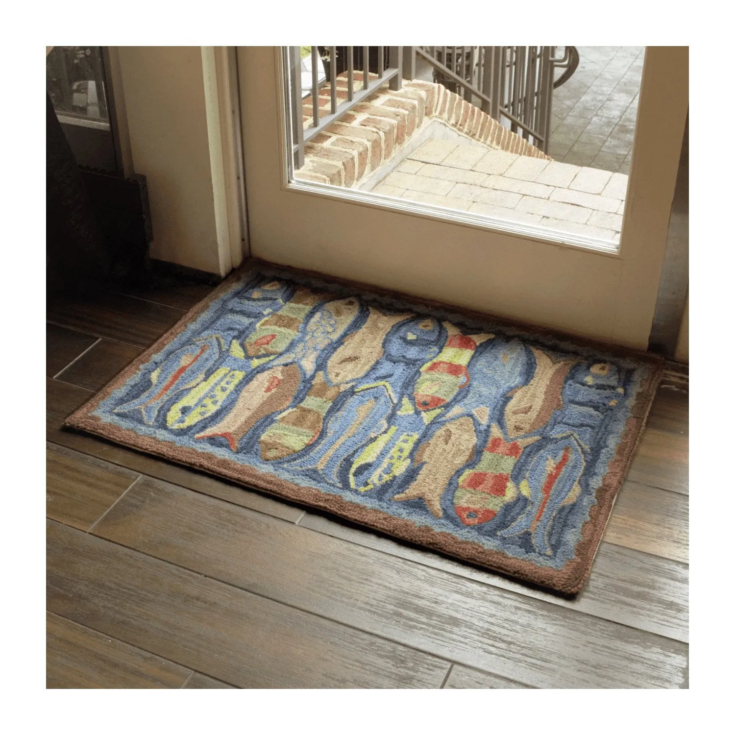 Swimming Fish Wool Rug