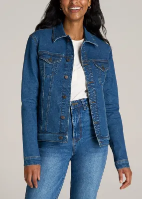 Tall Women's Denim Jacket in Blue 90's Wash