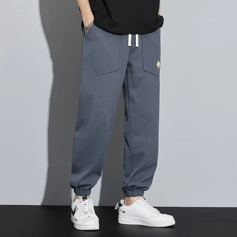 Tapered Knitted Sports Patched Pocket Sweatpant