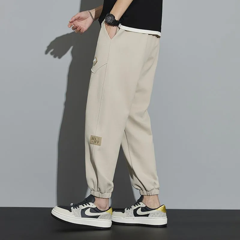 Tapered Knitted Sports Patched Pocket Sweatpant