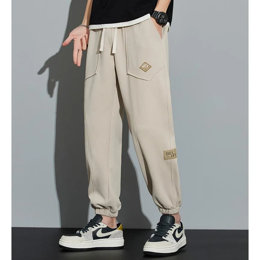 Tapered Knitted Sports Patched Pocket Sweatpant