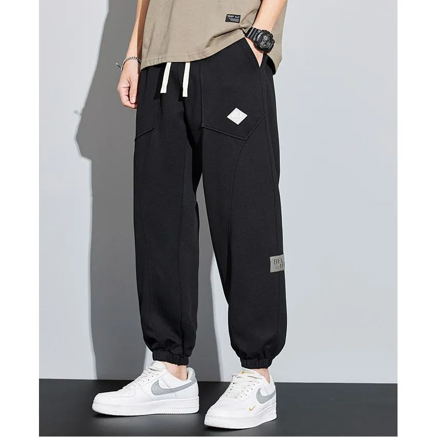 Tapered Knitted Sports Patched Pocket Sweatpant