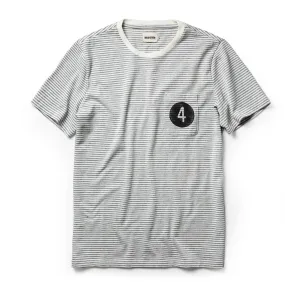 The Fourtillfour Heavy Bag Tee in Ash Stripe