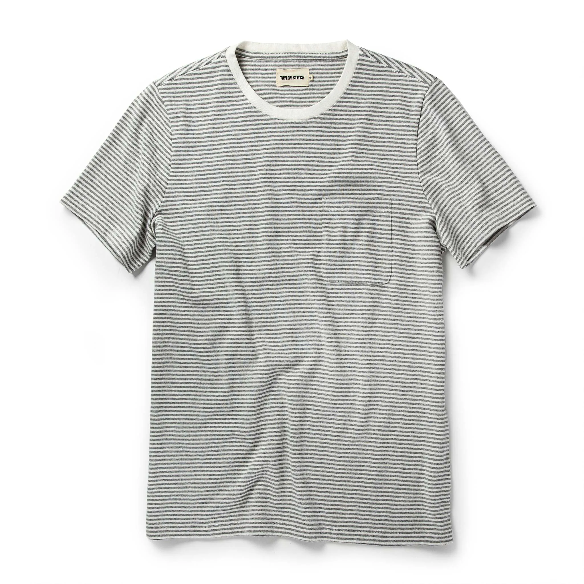 The Heavy Bag Tee in Ash Stripe