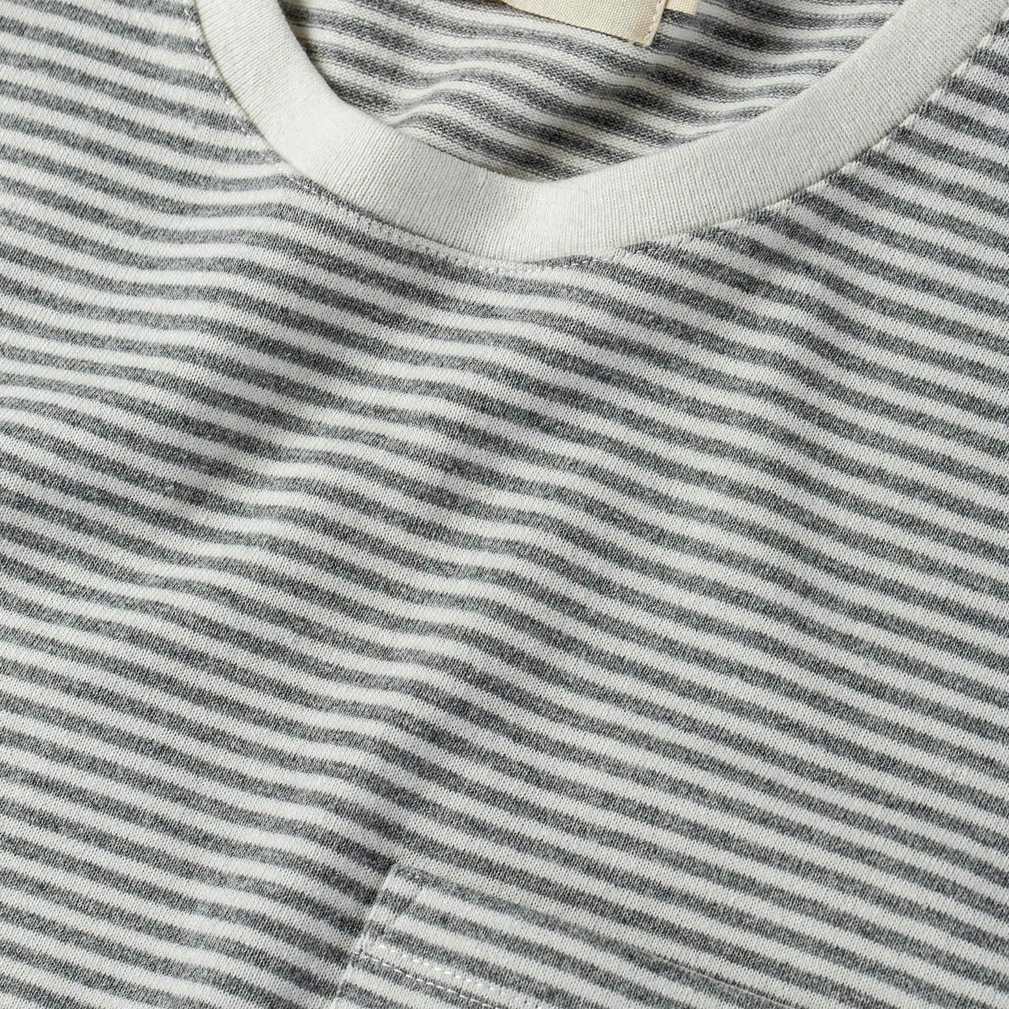 The Heavy Bag Tee in Ash Stripe