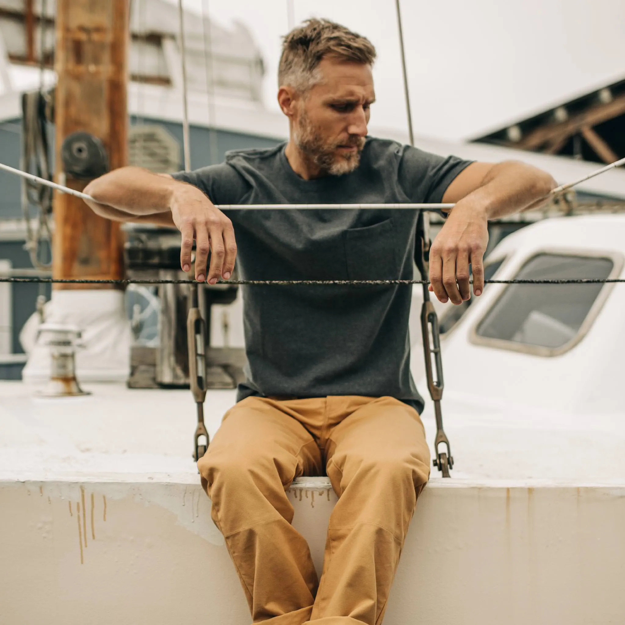 The Heavy Bag Tee in Dark Slate