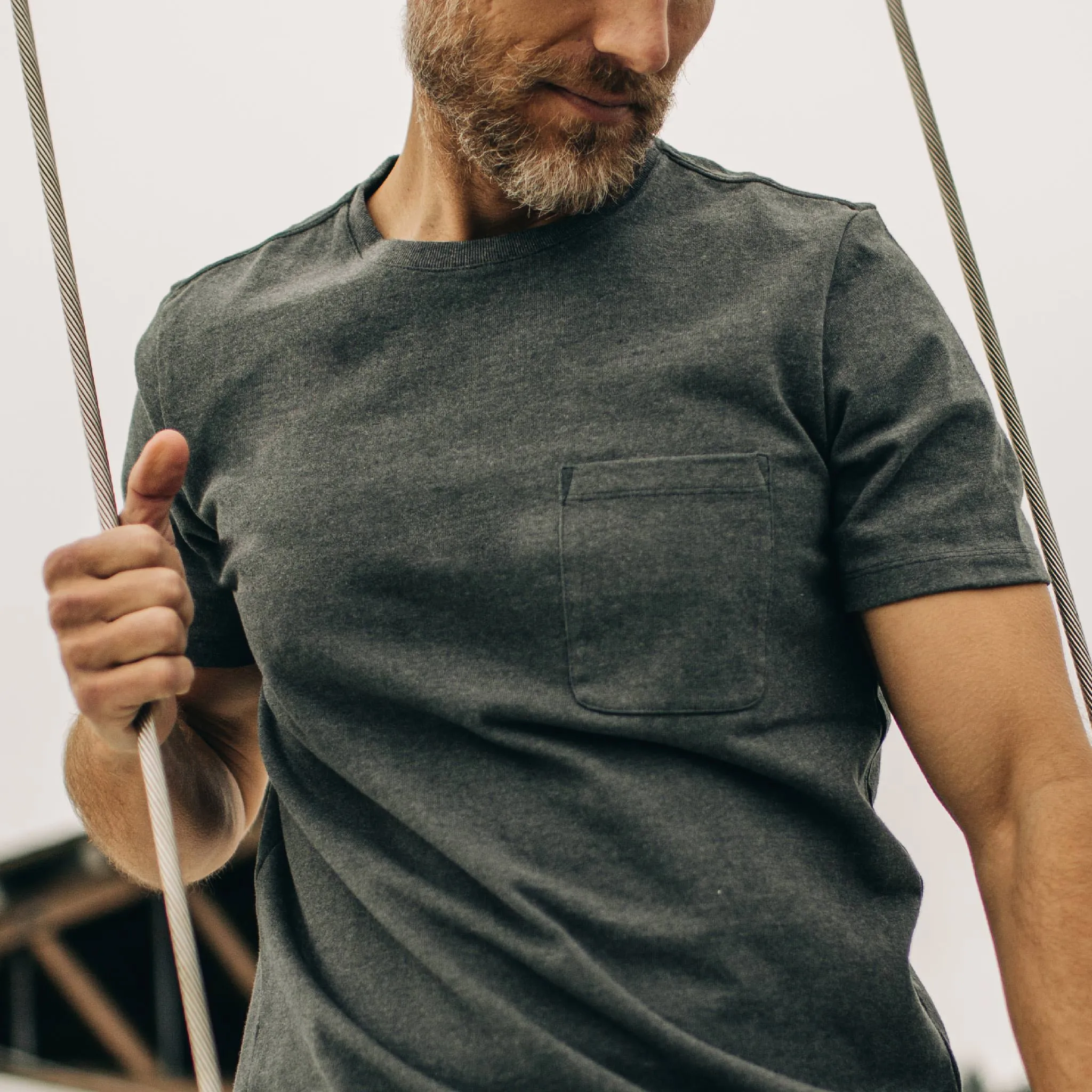 The Heavy Bag Tee in Dark Slate