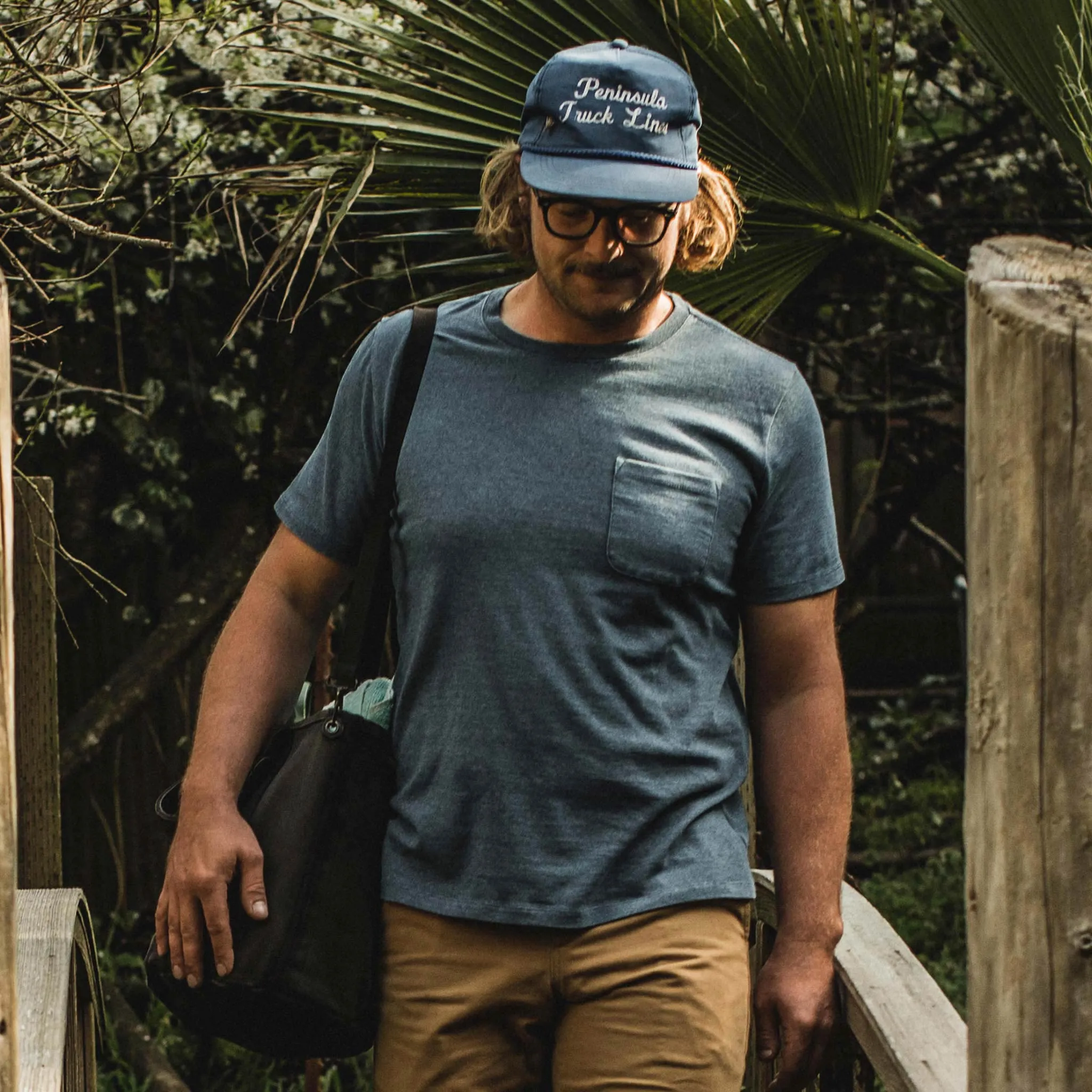 The Heavy Bag Tee in Dusty Blue