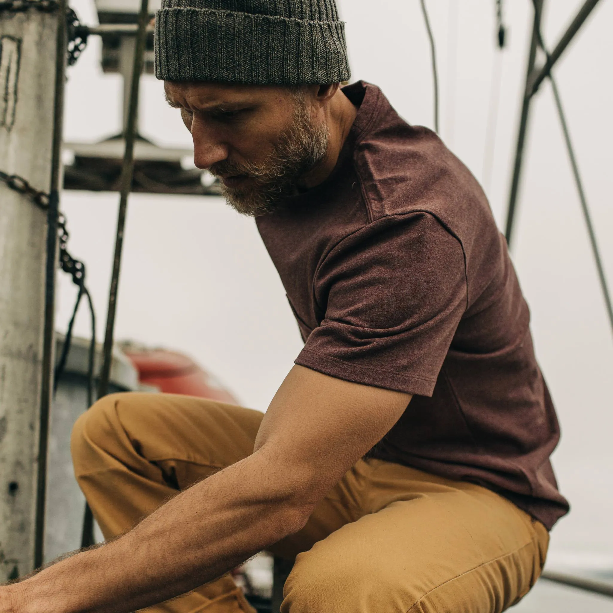 The Heavy Bag Tee in Russet