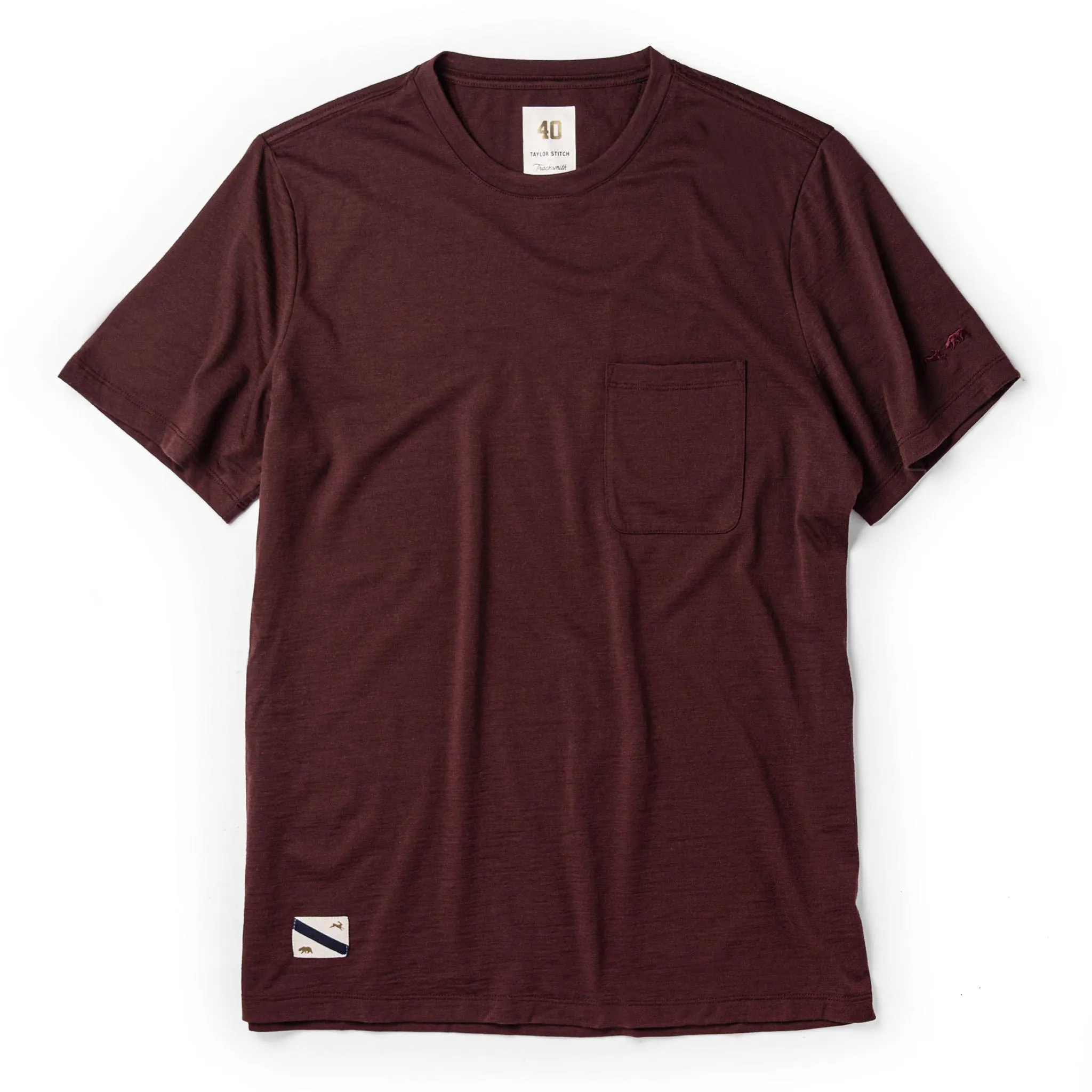 The Merino Tee in Wine