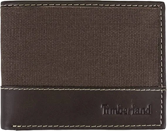 Timberland Men's Charcoal Baseline Canvas Passcase