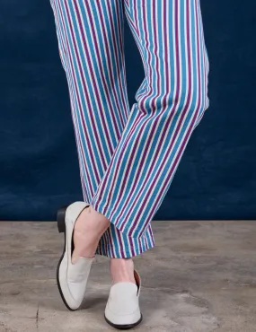 Try-A-Style - Stripe Work Pants - Blue Raspberry *FINAL SALE*