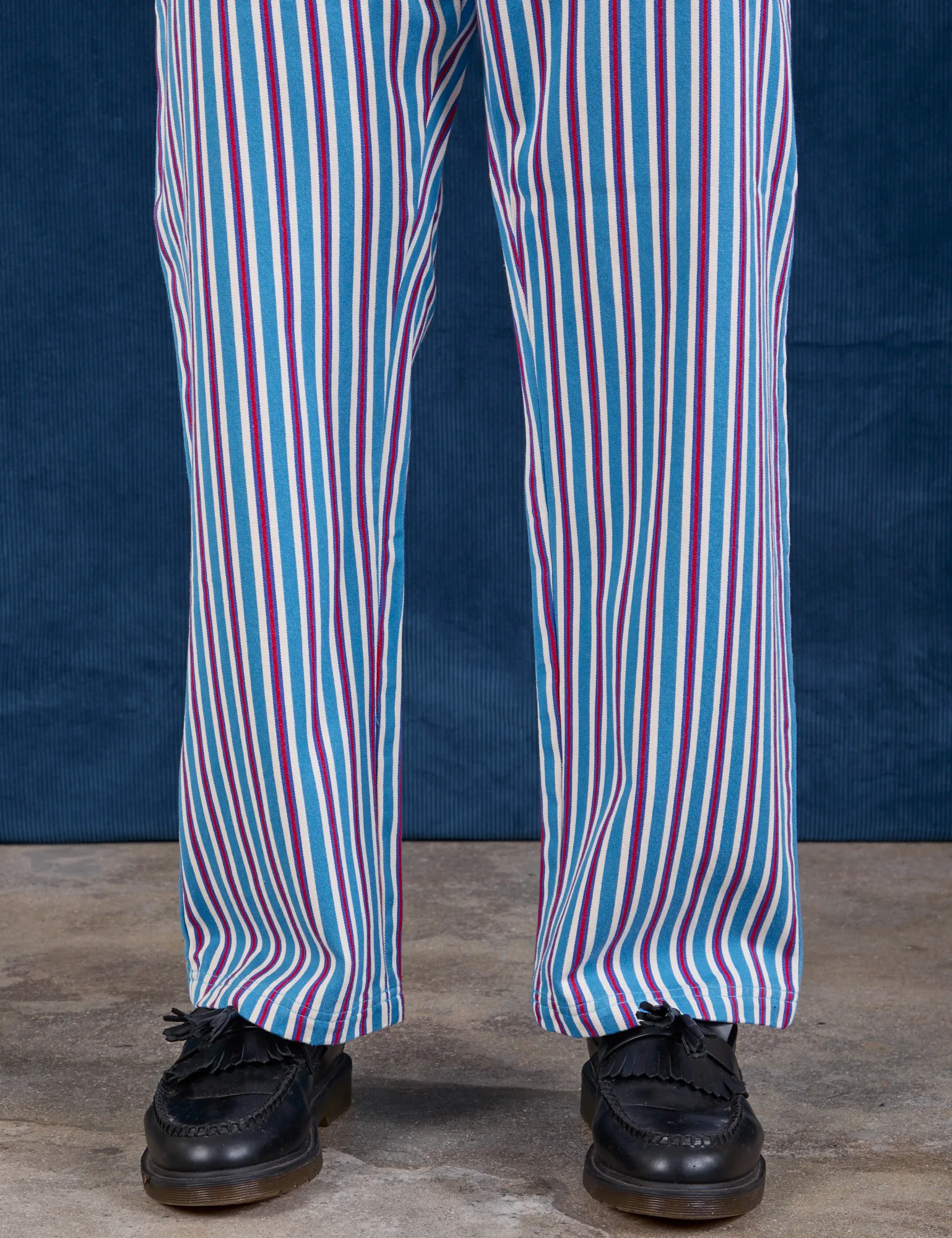 Try-A-Style - Stripe Work Pants - Blue Raspberry *FINAL SALE*