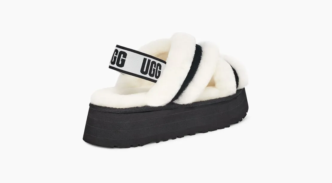 UGG Womens Disco Cross Slide - Black / White