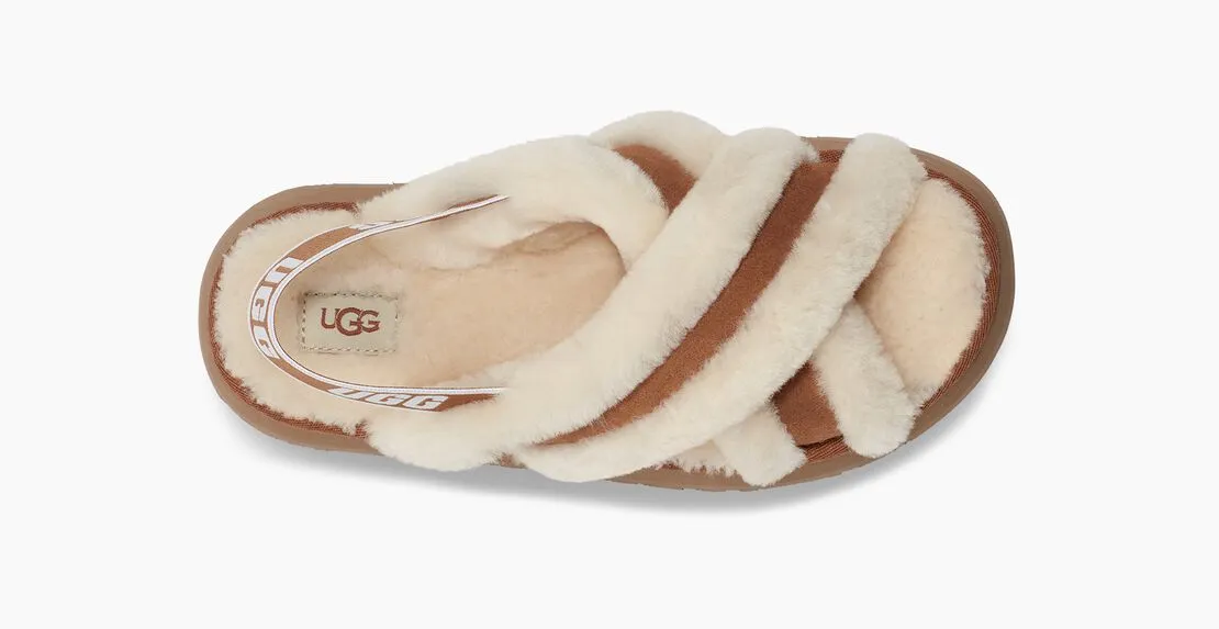 UGG Womens Disco Cross Slide - Chestnut