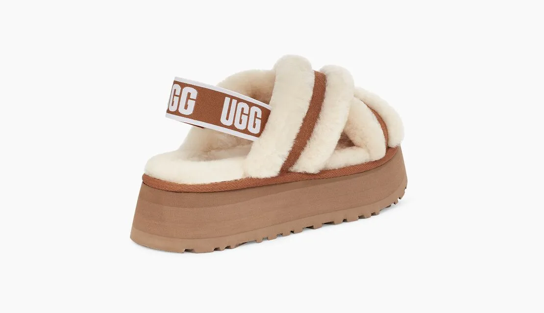 UGG Womens Disco Cross Slide - Chestnut