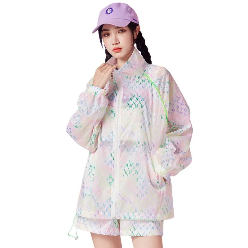 UV-Protective Loose Fit Two-Piece Set Raincoat Hooded Jacket Set