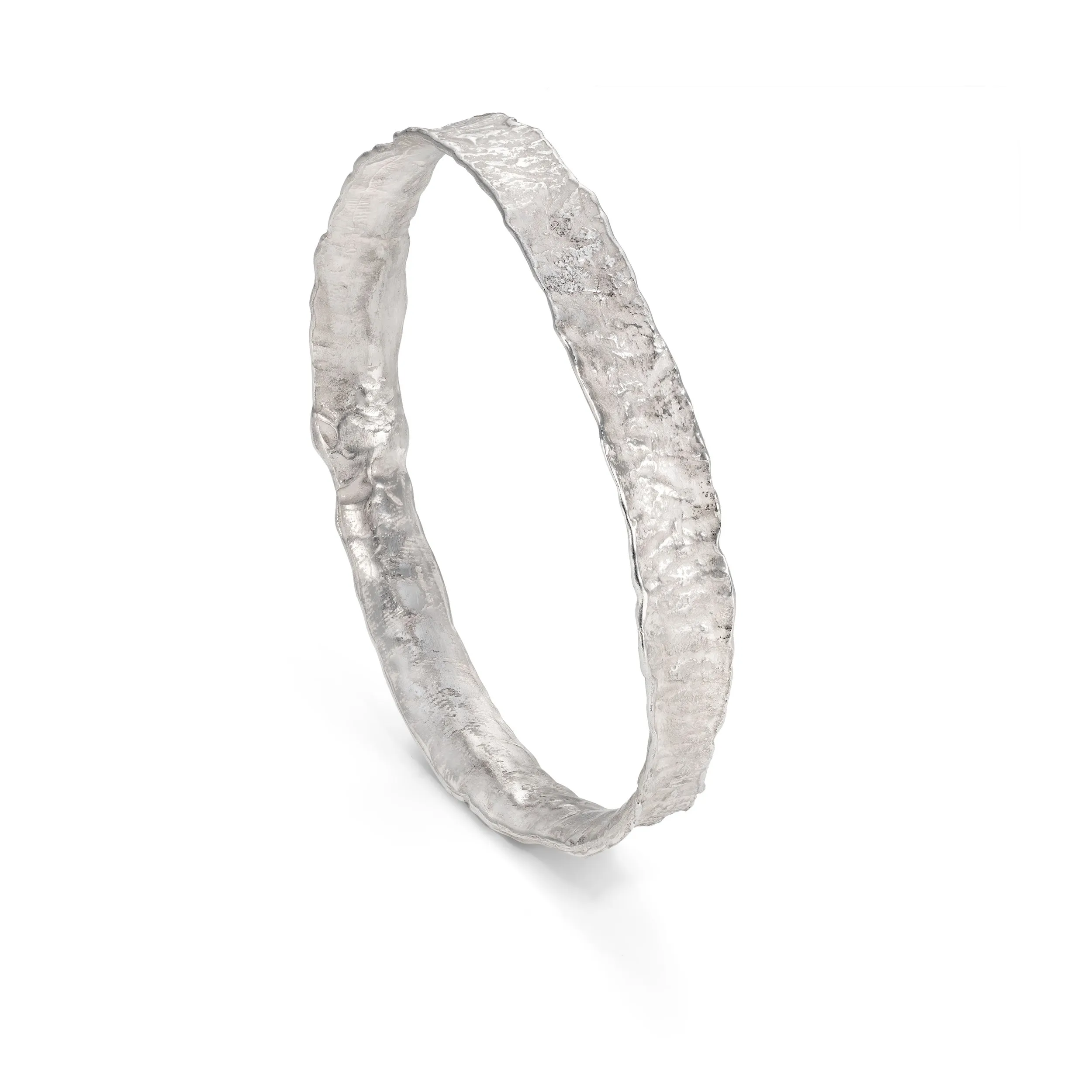 Wave Bangle Silver