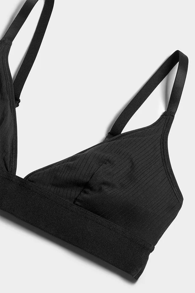 Whipped Triangle Bra in Black