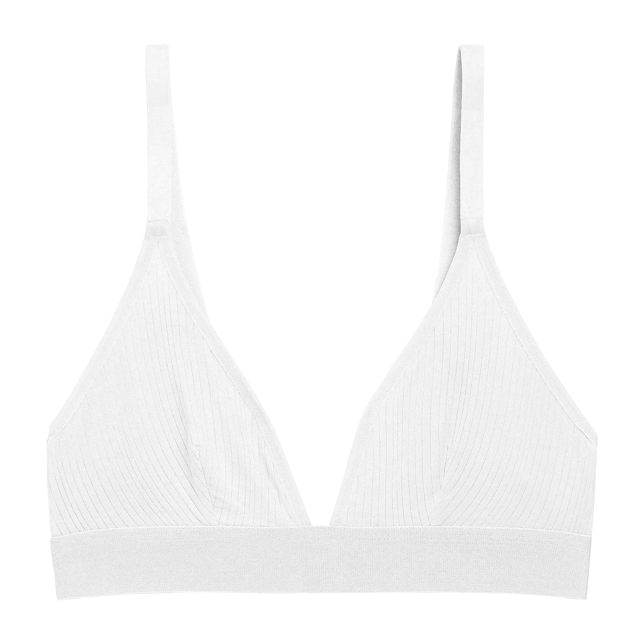 Whipped Triangle Bra in White